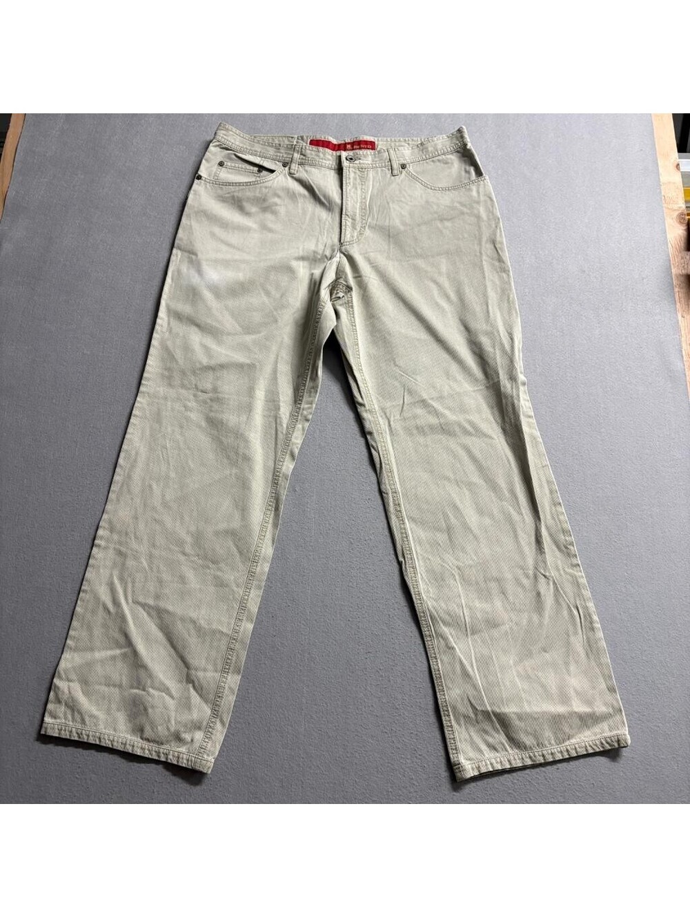 Alberto Tim Corduroy Pants Mens 54 Beige Fine Cotele Straight Leg Cord Pants